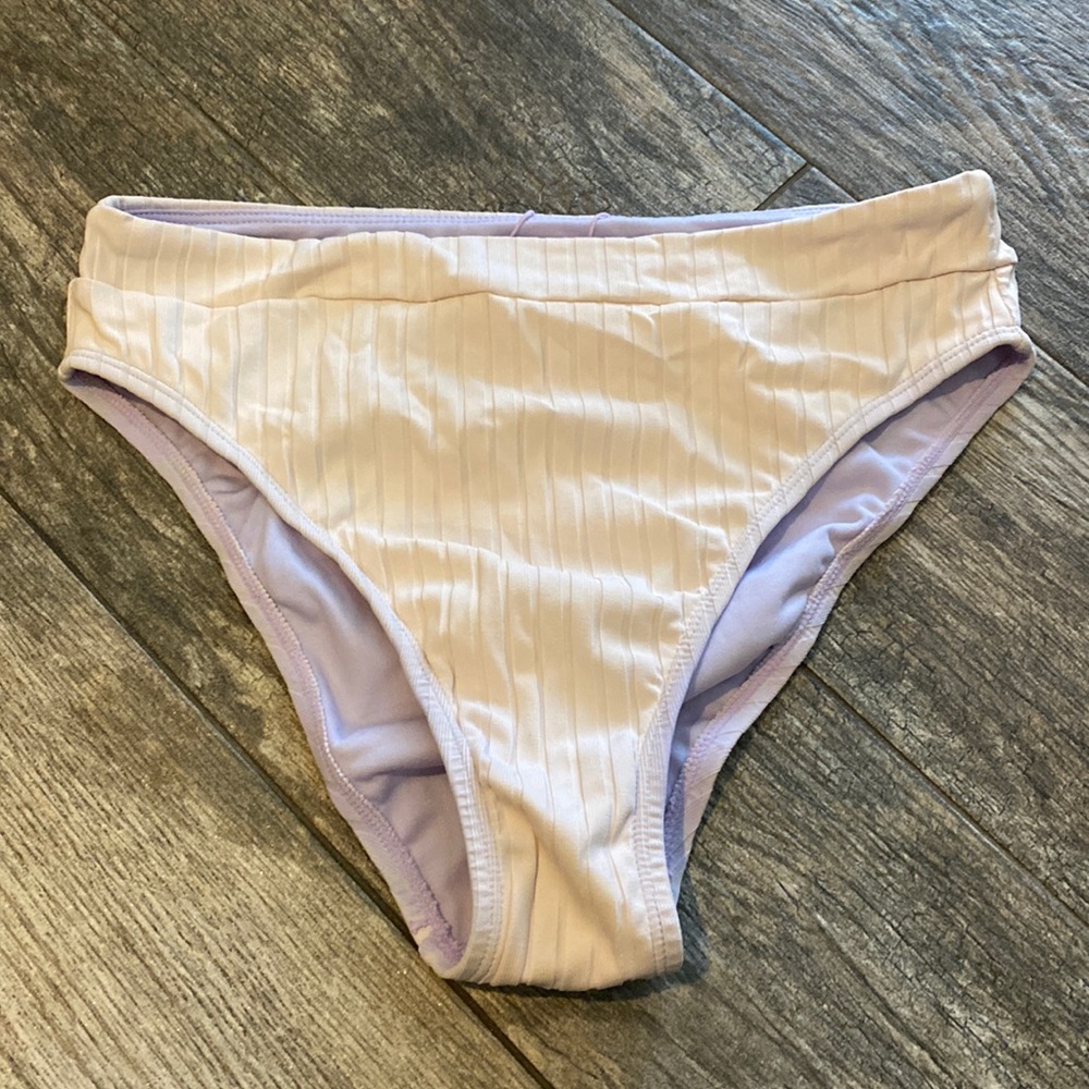 Xhiliration pink ribbed cheeky bottoms